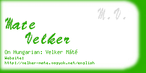 mate velker business card